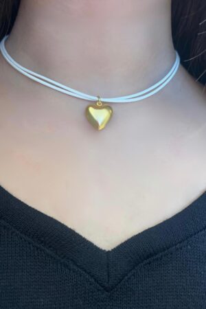 שרשרת לב ציפוי זהב