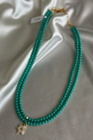 שרשרת חרוזים תליון מגן דוד