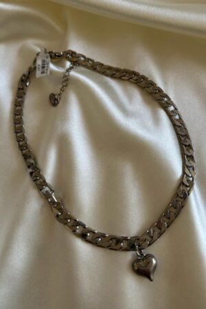 שרשרת לולאות תליון לב