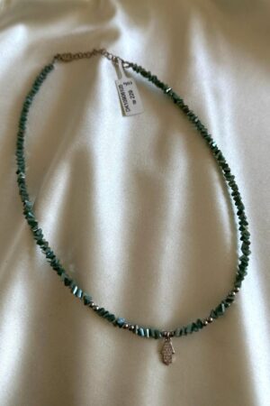 שרשרת טורקיז חמסה משובצת