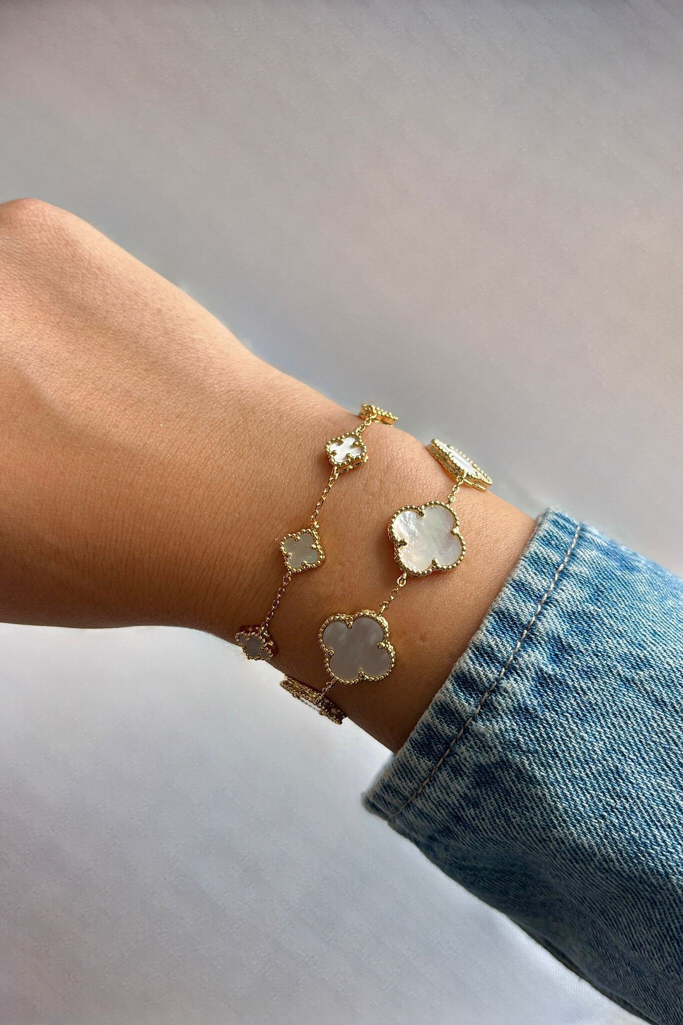 צמיד פרחים תליונים 2 גדלים