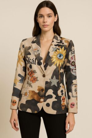 גקט מודפס גולגולת