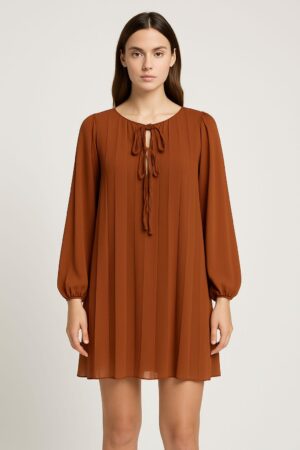 שמלת פליסה שיפון