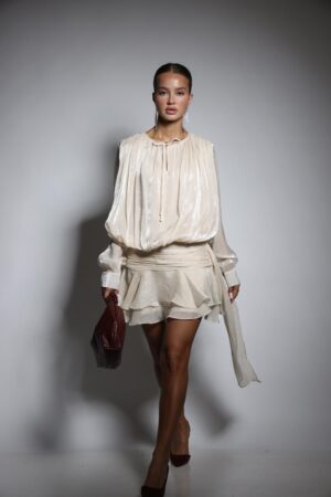 שמלת ערב גזרת מיני חצאית מלמלה