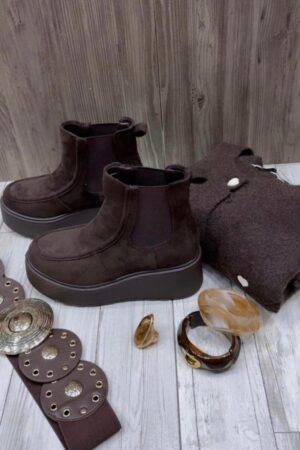 מגף זמש פלטפורמה YL5033