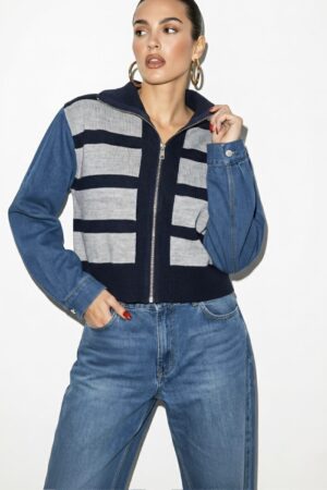 גקט שילוב פסים