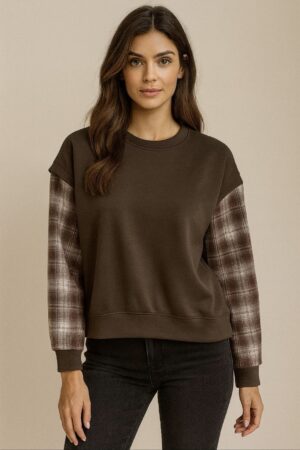 חולצה שילוב משבצות