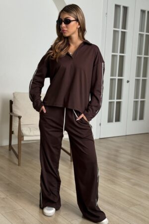 חליפה שילוב עור