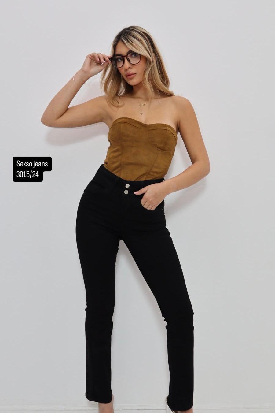 גינס מתרחב מותן גבוהה- שחור 3015/24 – תמונה 3