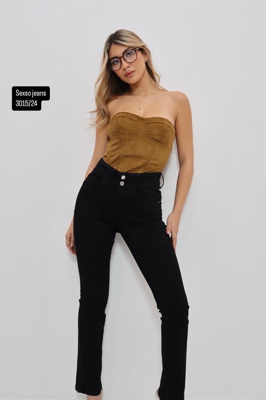 גינס מתרחב מותן גבוהה- שחור 3015/24 – תמונה 4