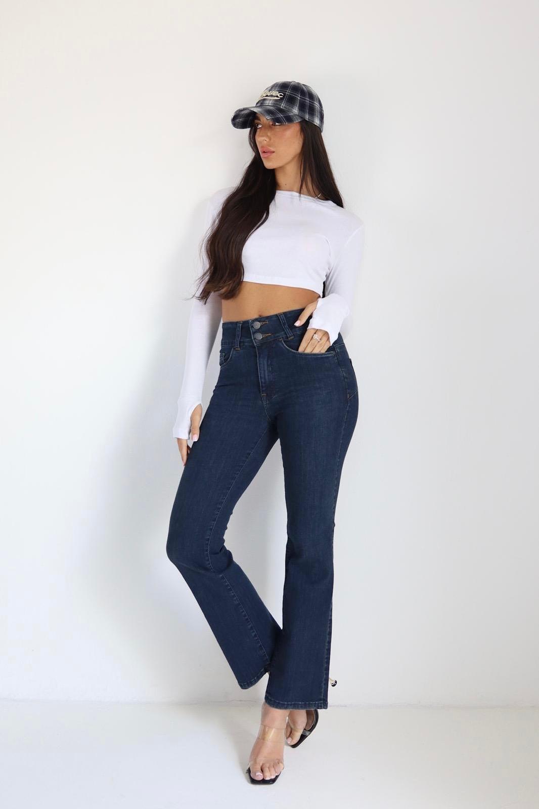 גינס מתרחב מותן גבוהה- כחול כהה 3015/32