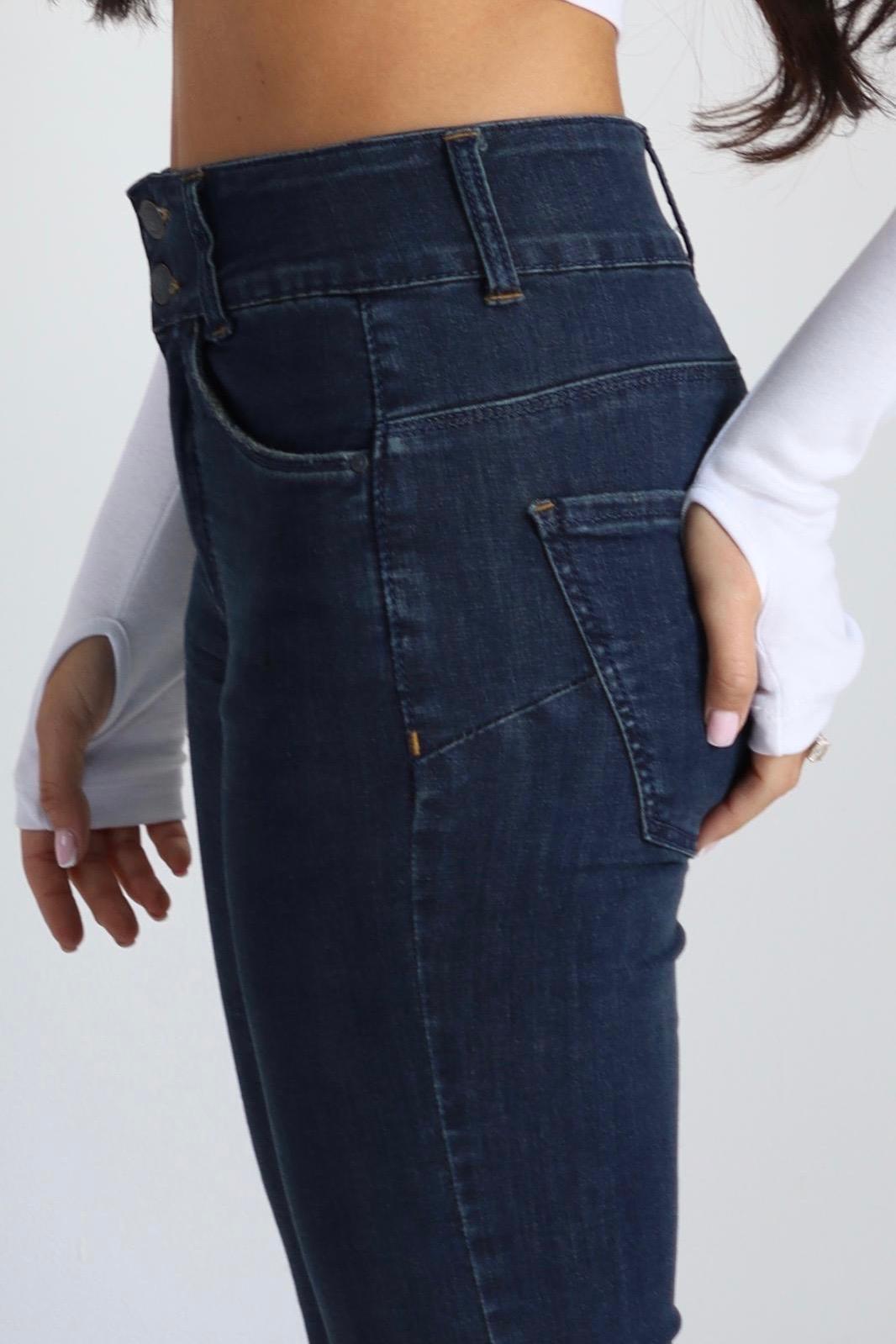 גינס מתרחב מותן גבוהה- כחול כהה 3015/32 – תמונה 4