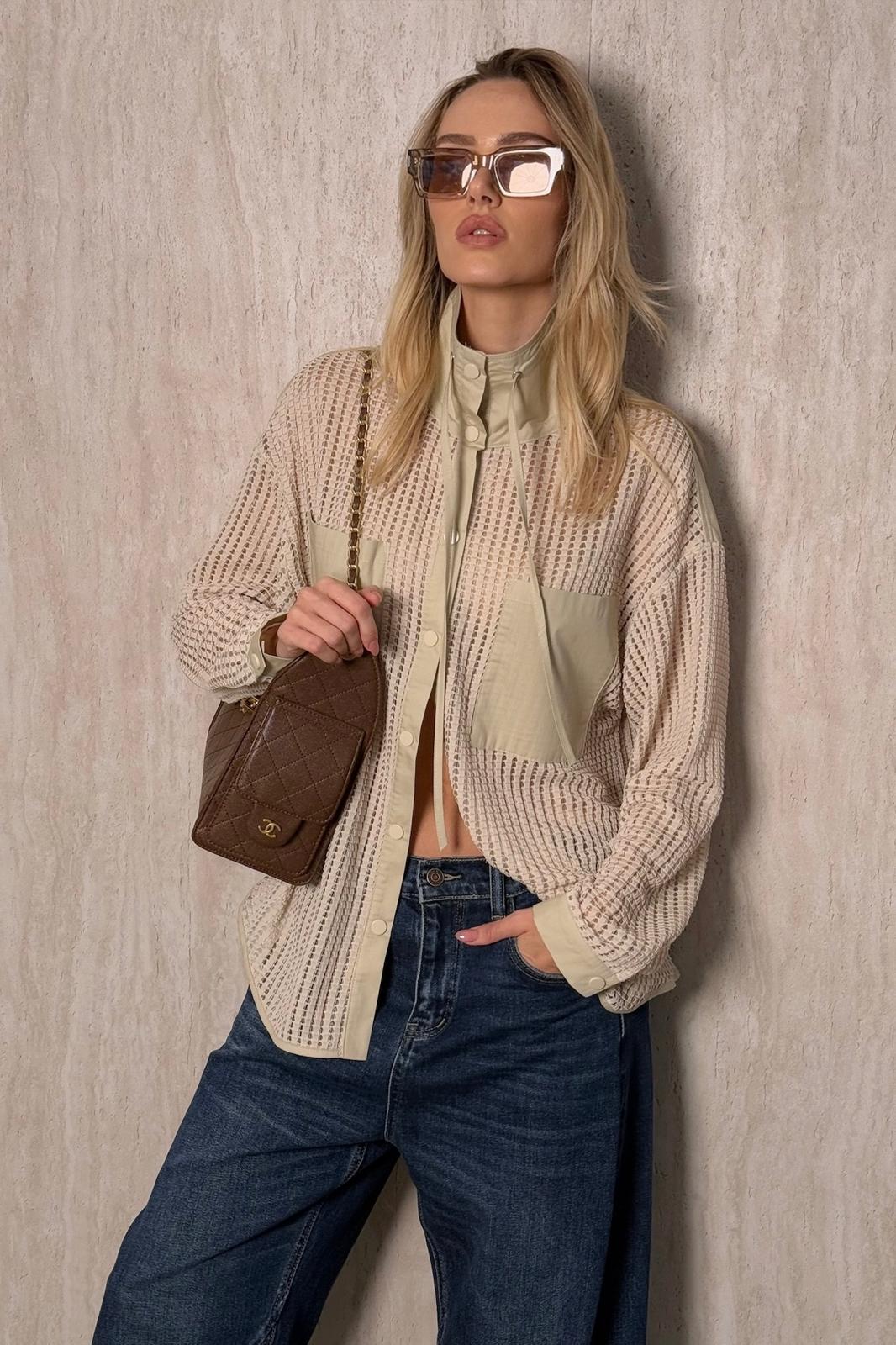 ANTIGO חולצת ג'קט BRIELLE תיקתקים – תמונה 11