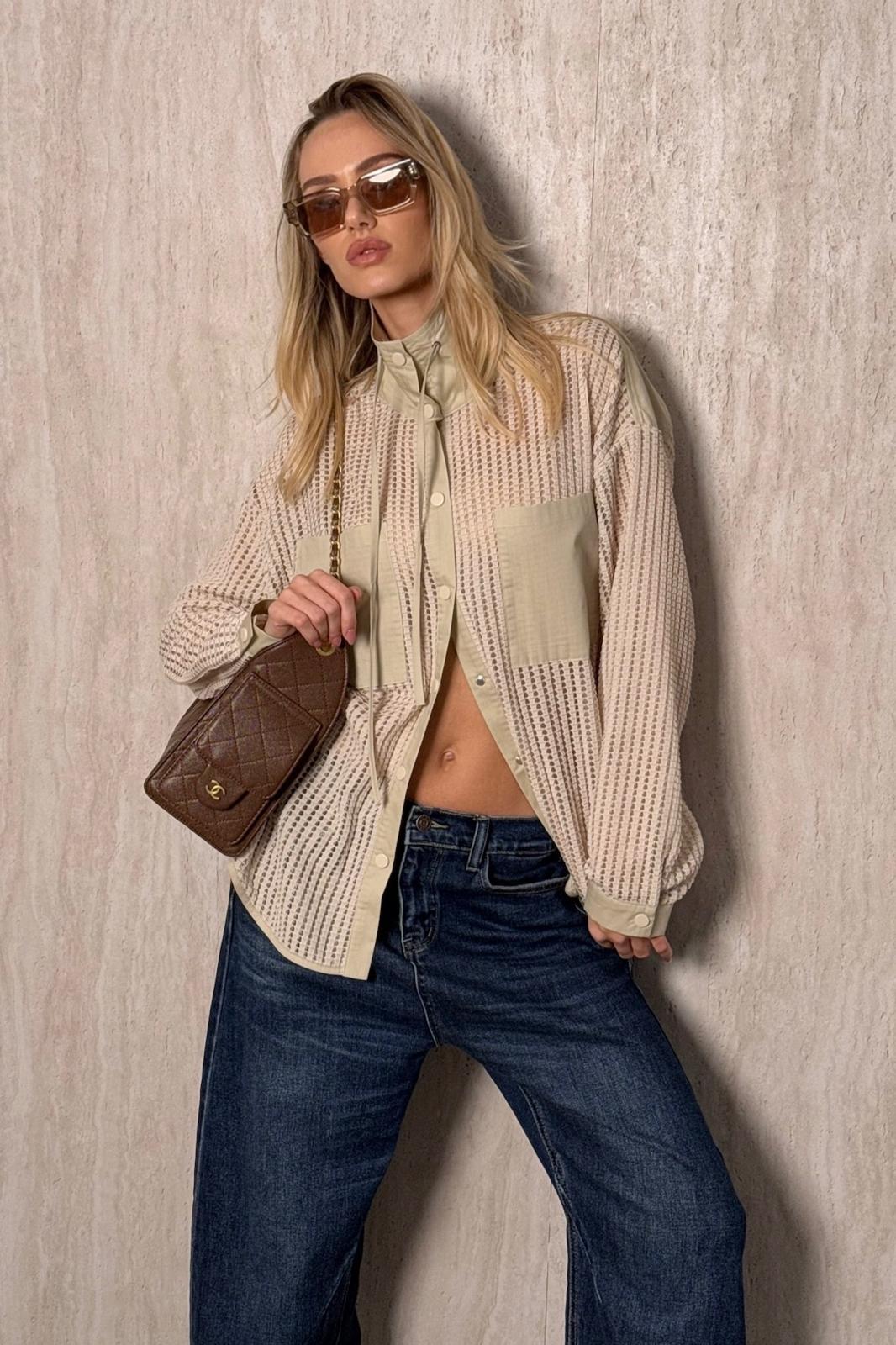 ANTIGO חולצת ג'קט BRIELLE תיקתקים – תמונה 10