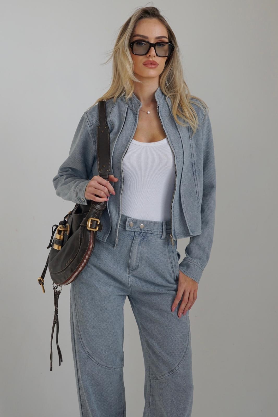 ANTIGO חליפה ג'ינס MAO MAO – תמונה 4