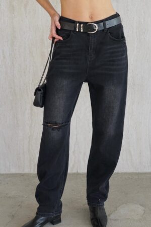 ANTIGO ג'ינס ALIANA שחור חגורה