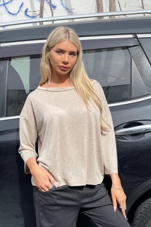 THOMAS חולצת קיילי בד פשתן ניקי