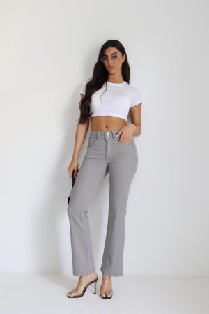 SEXSO JEANS גינס חגורה עבה כפתורים כפולים 3015/40