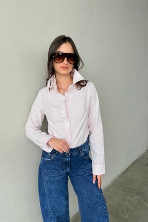 JOYAME מכופתרת קורי שרוולים ארוכים