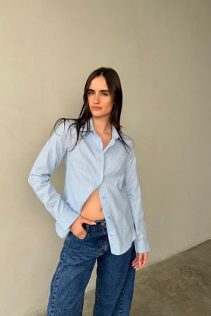 JOYAME מכופתרת קורי שרוולים ארוכים