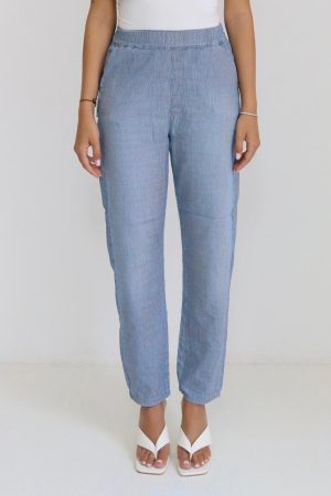 SEXSO JEANS מכנס מחוייט בפרינט פסים 9080/29