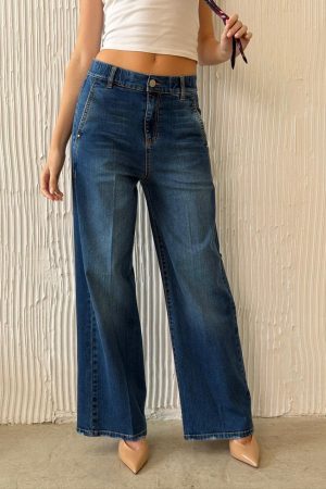 ZVOOV גינס כחול חגורת גומי פדלפון - 1 (38)