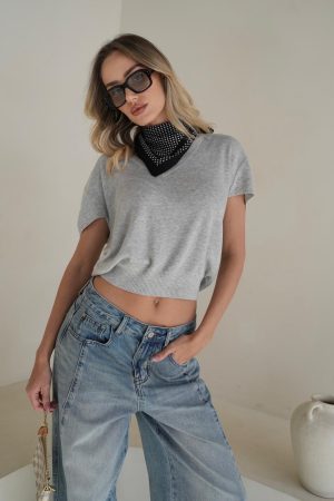 ANTIGO סריג וי LIVE מטפחת