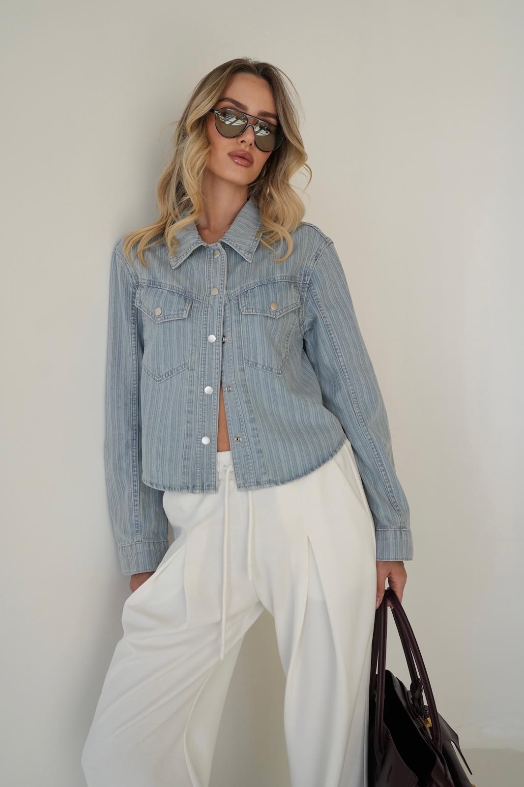 ANTIGO מכופתרת ג'ינס פסים NORA