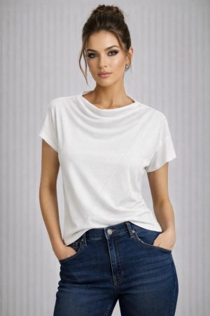 ALMHA חולצת רבידה תיפורים