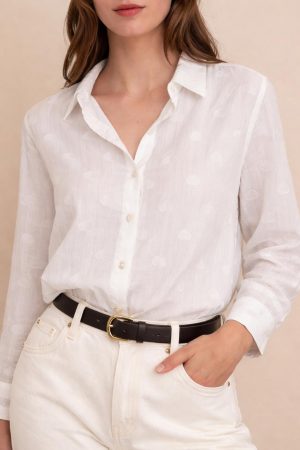 O'LALA חולצה ליבי מכופתרת פרינט לבבות