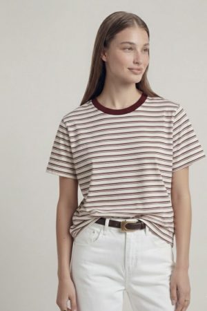 O'LALA טי שירט שלבי פרינט פסים