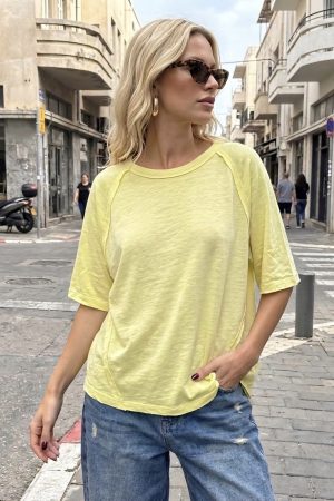 THOMAS חולצת ארבל בד פשתן