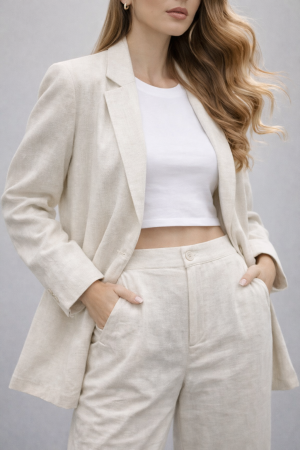 GLORY גקט פשתן