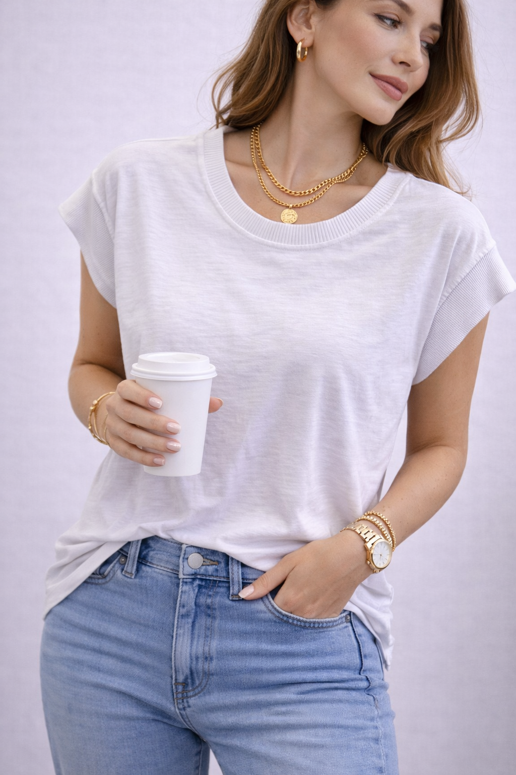 GLORY חולצת וואש שרוול ריפ