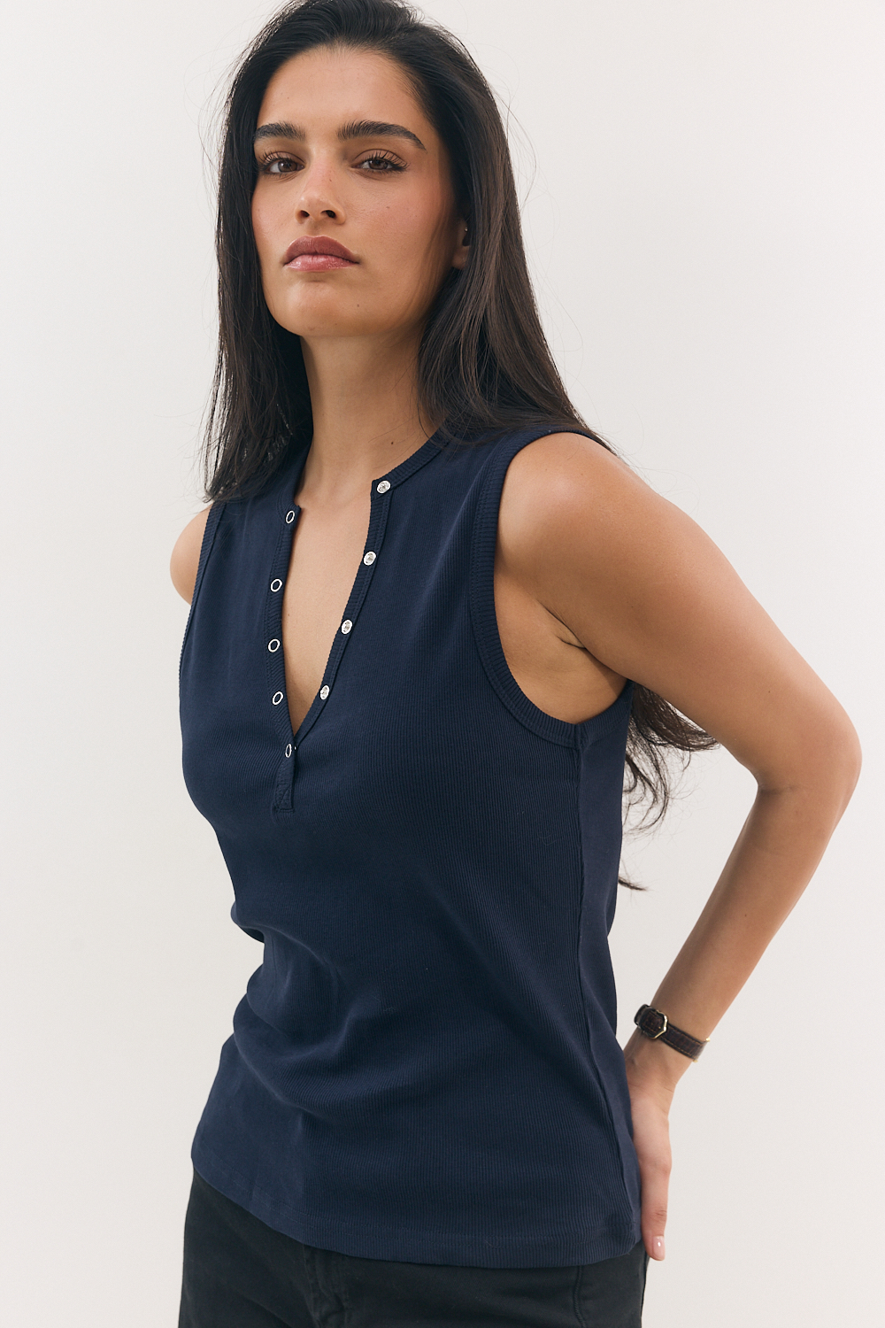 O'LALA גופיית לני בד ריב – תמונה 4