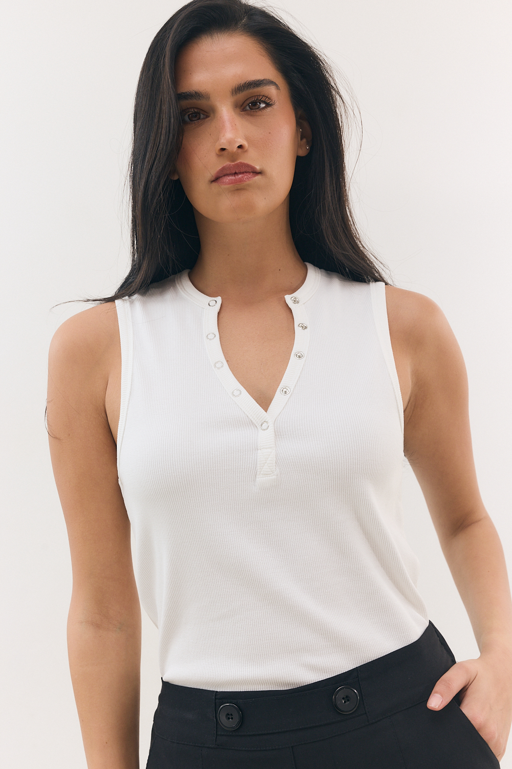 O'LALA גופיית לני בד ריב – תמונה 2