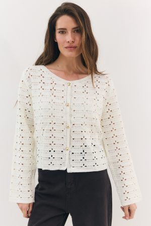 O'LALA קרדיגן קרושה כפתורי זהב