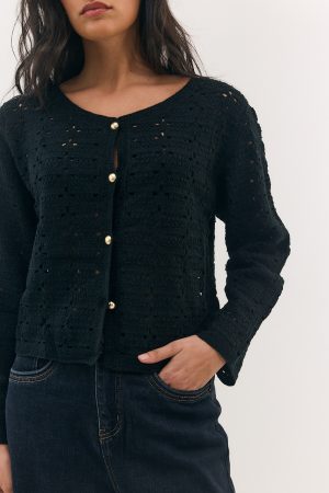 O'LALA קרדיגן קרושה כפתורי זהב